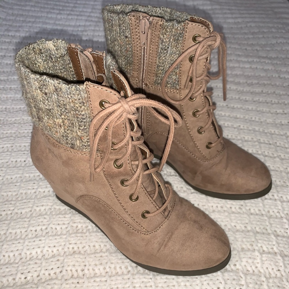Suede Heeled Booties